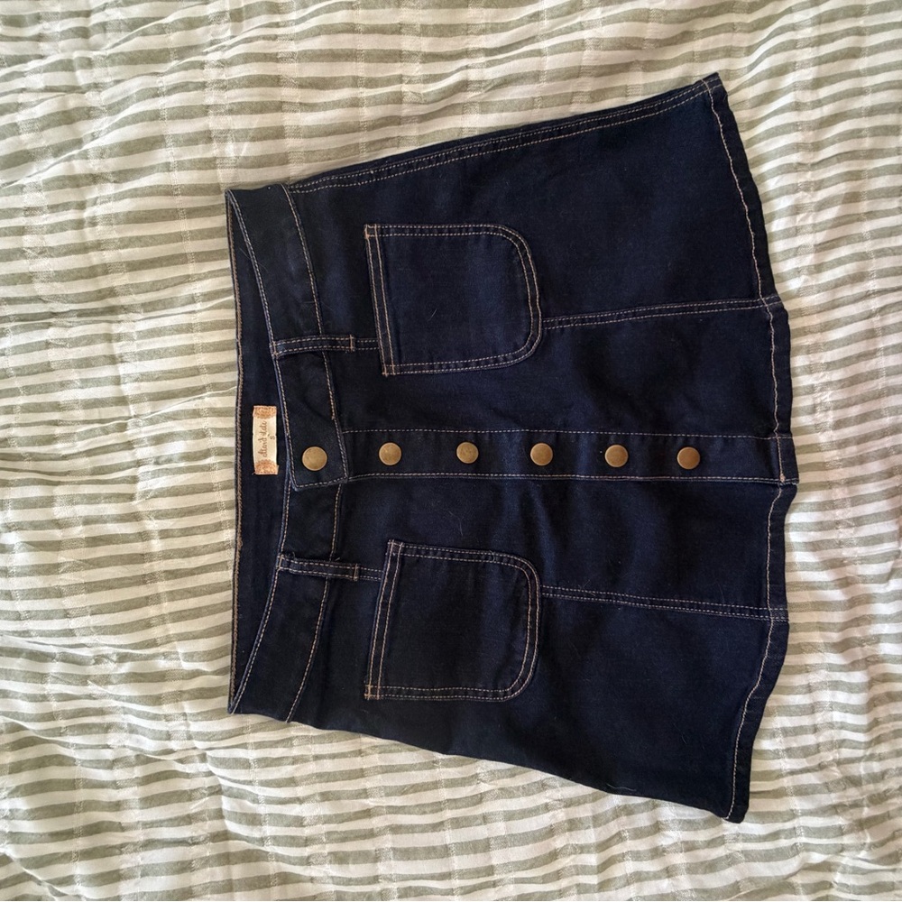 Altar'd State Denim Mini Skirt